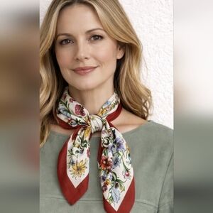 women  100 %silk scarf made in italy.New Condition.